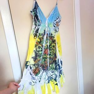 Ocean Breeze Sleeveless Dress Rhinestones